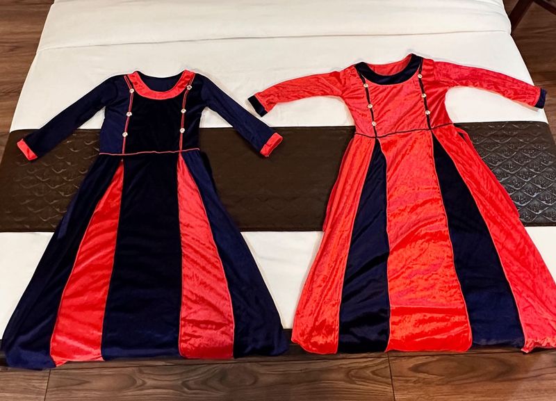 Girls&#39; Velvet Maxi Dresses - Set of 2