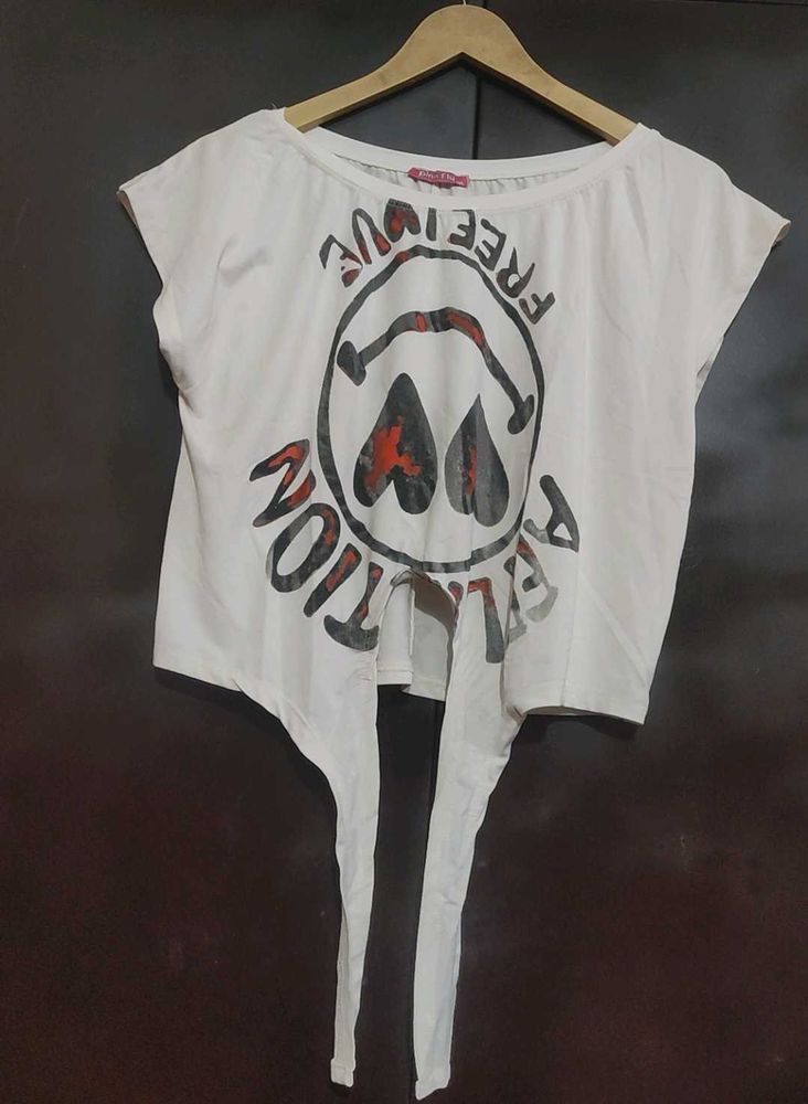 Off White Crop Top For 36 Bust
