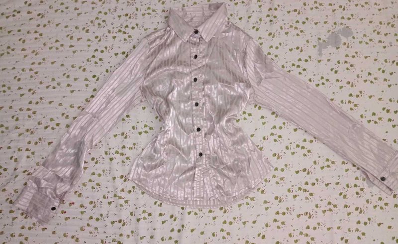 Striped Button-Down Top