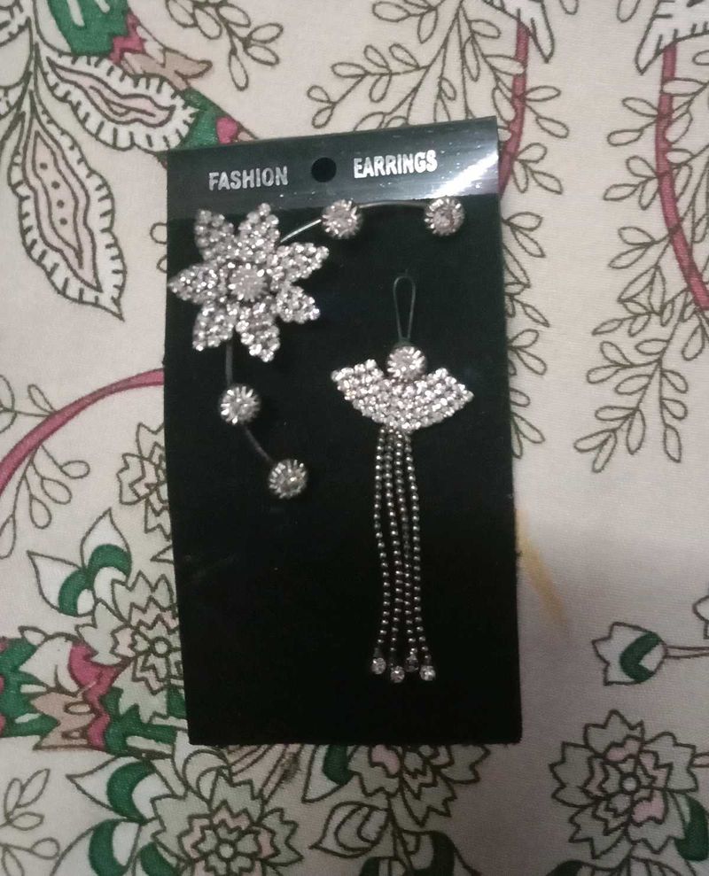 Sparkling 3 in1 Earring Set