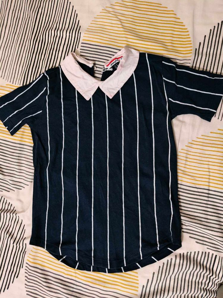 Neavy Blue Stripped Top