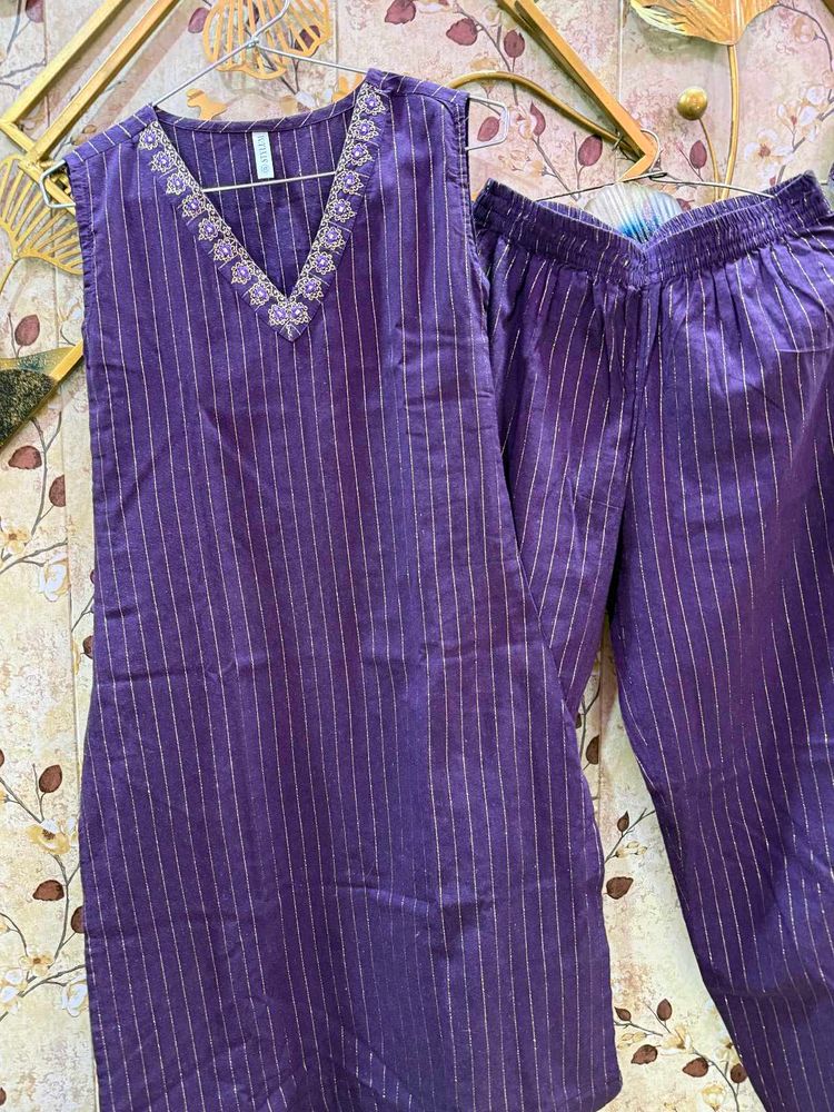 Purple Kurta Set