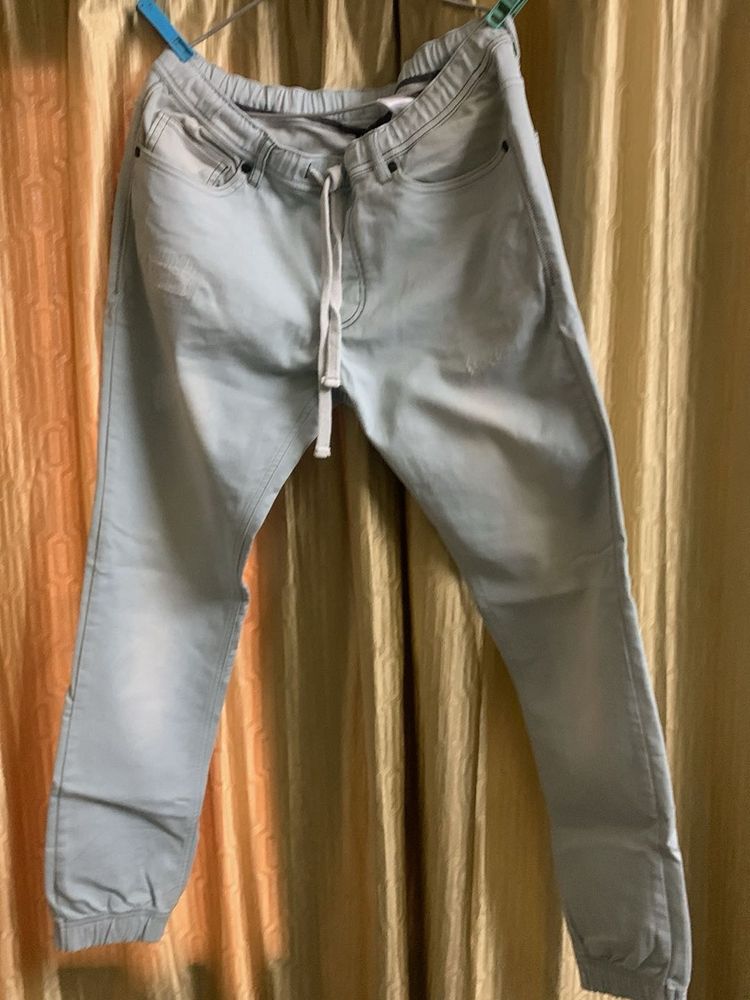 Light Wash Denim Joggers