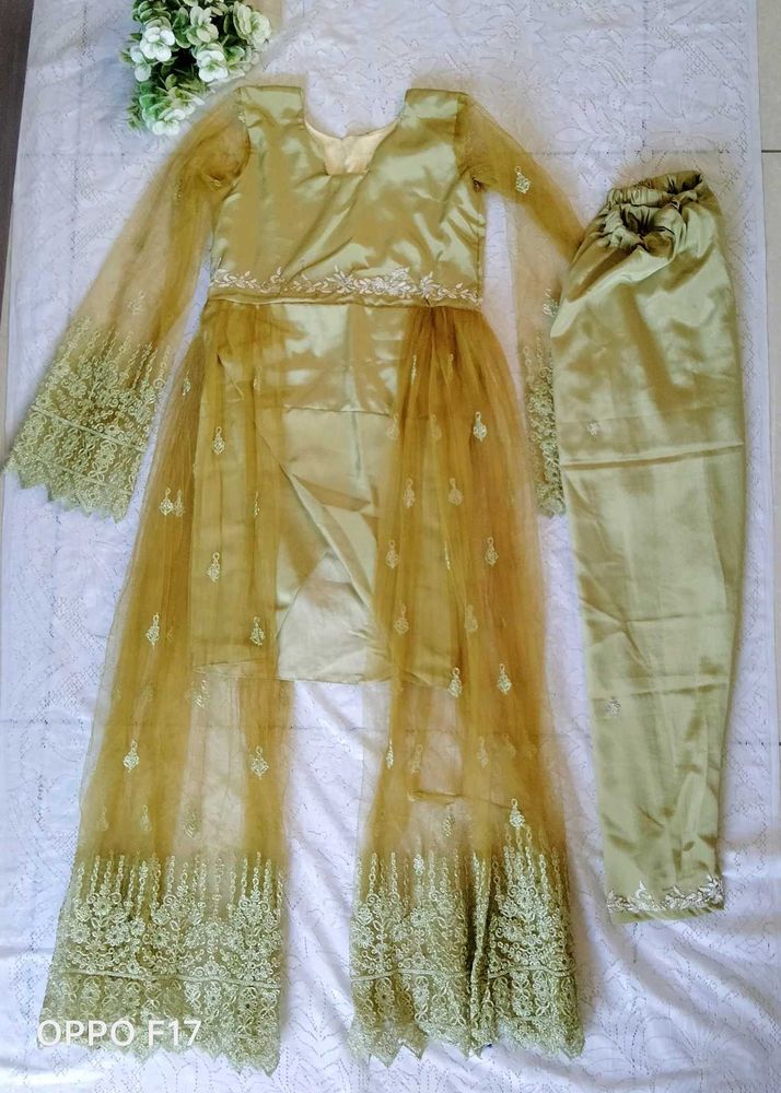 Olive Unique Style Kurta Set