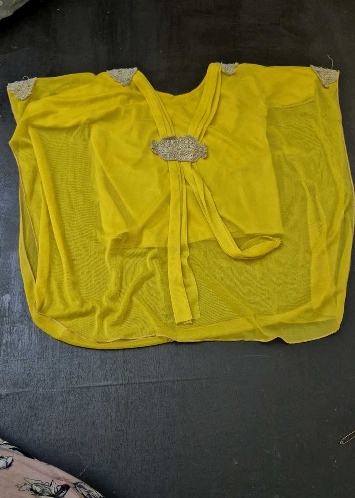 Yellow Kaftan Topnfor Baby Girl
