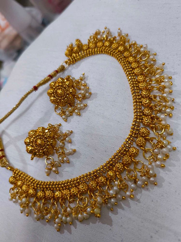 Women Gold Plated Ethnic Jwellery Set