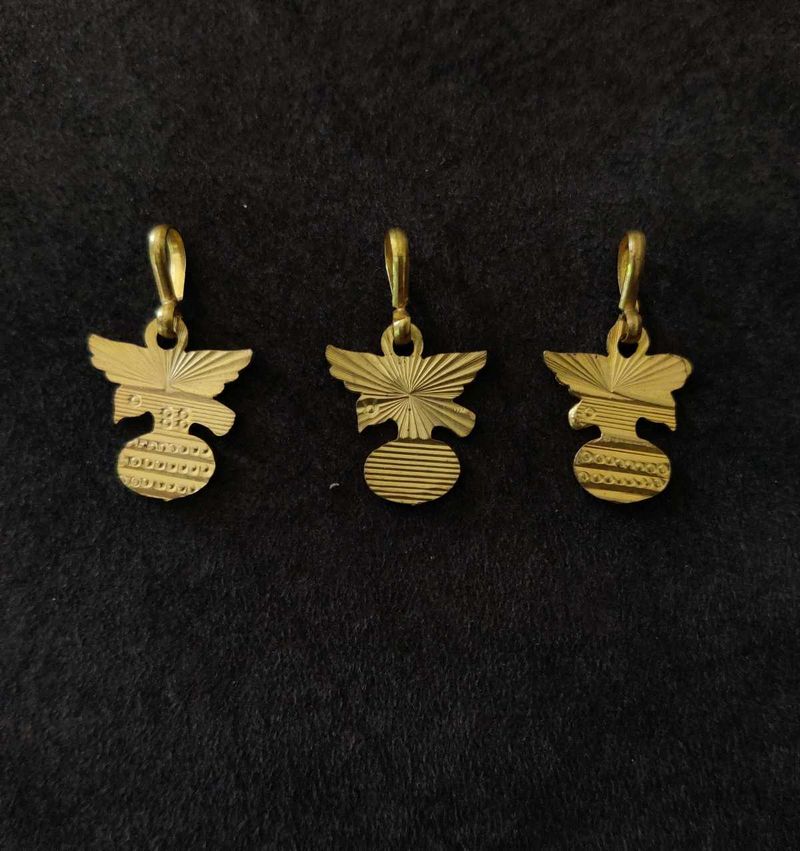 Gold Eagle Pendants (Set of 3)