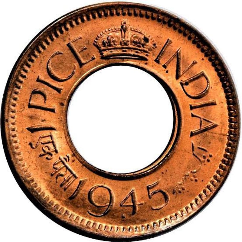 India Pice Year 1945 100% Original Coin