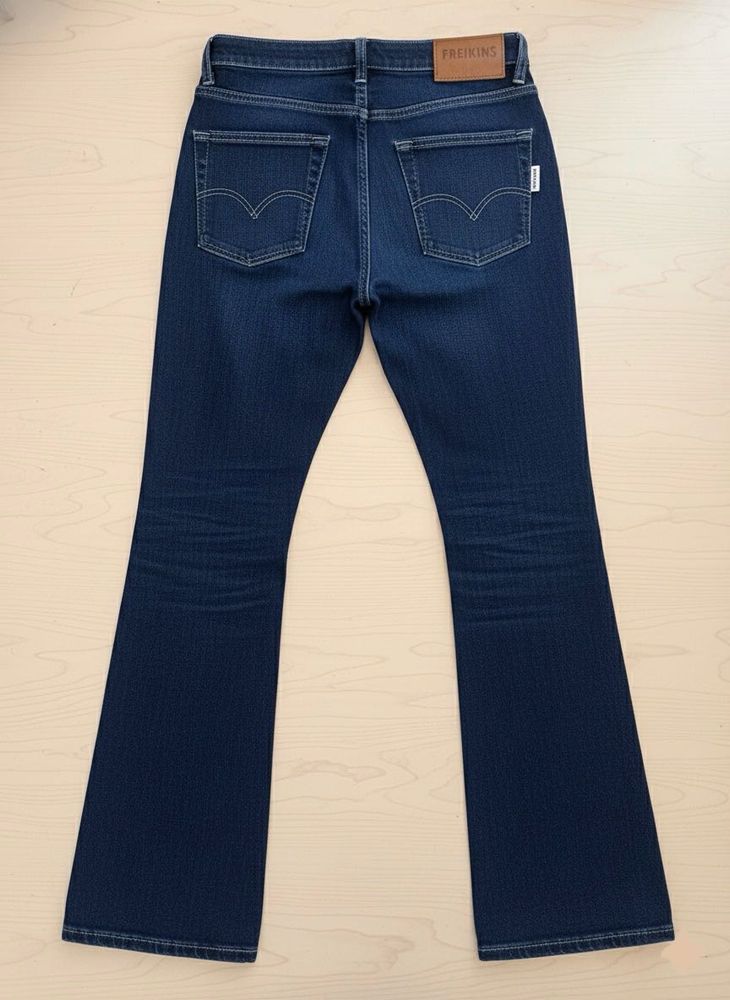 Dark Blue Flare Leg Jeans