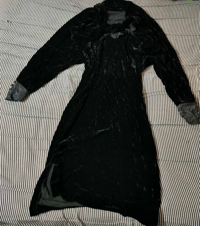 Elegant Black Velvet Dress