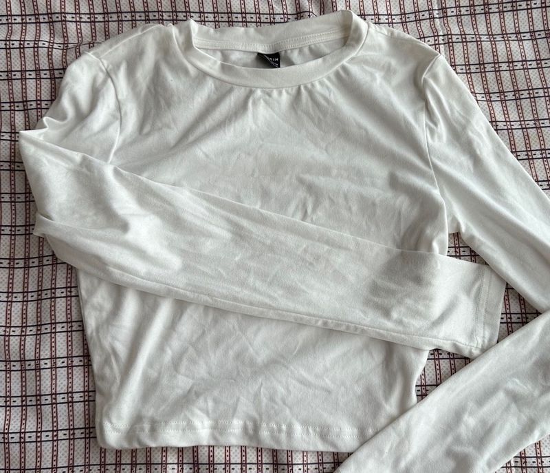 White Long Sleeve Top