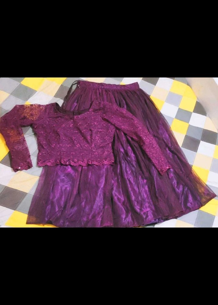 Elegant Purple Lehenga Choli Set