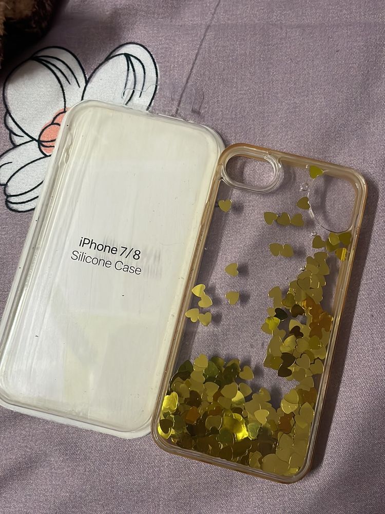 Iphone 7/8 unused  Pretty Heart Glitter Phone Cov