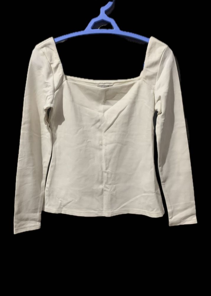 Square Neckline Fitted Top
