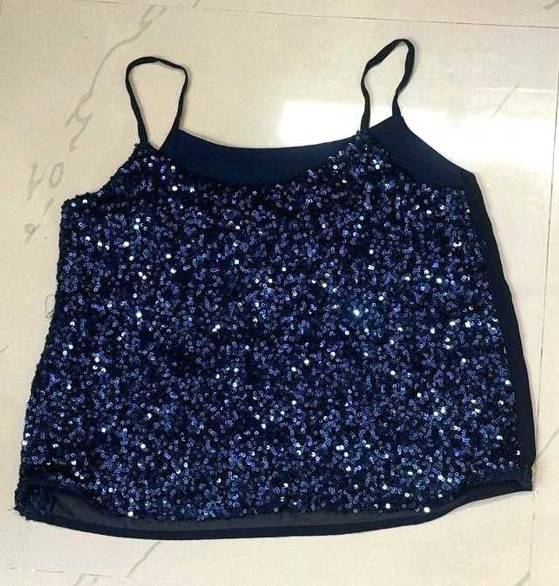 Sparkly Navy Blue Tank Top