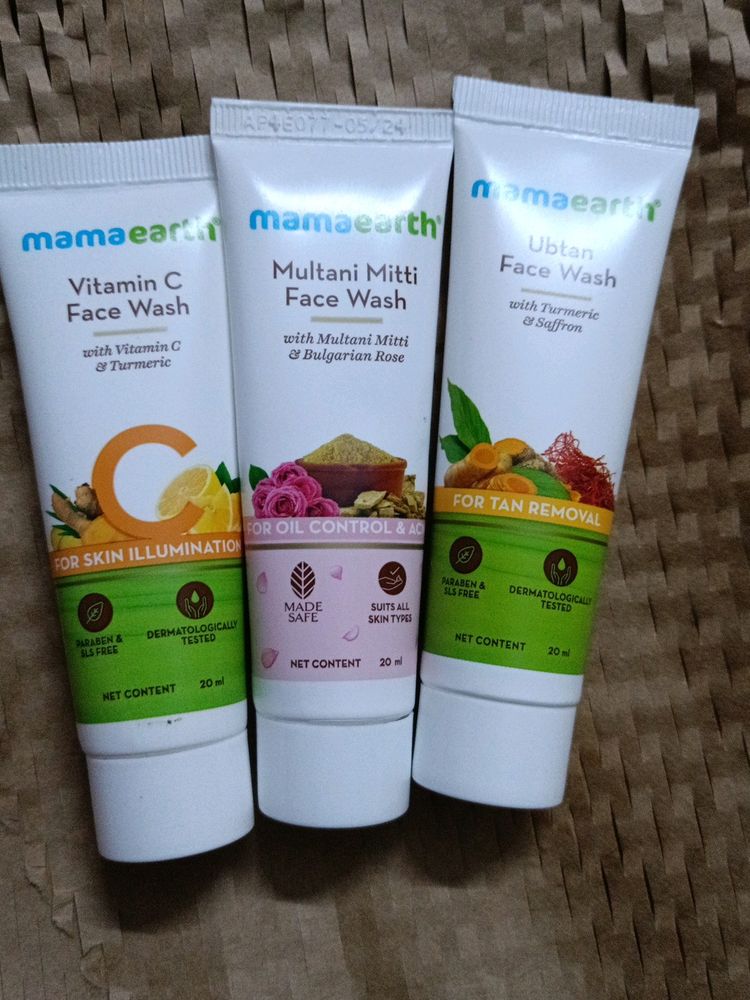 Combo Of 3 Mini Mamaearth Face Wash