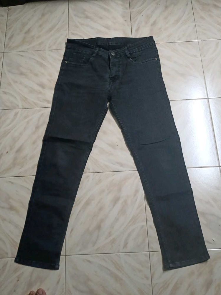 Dark Black Denim Jeans
