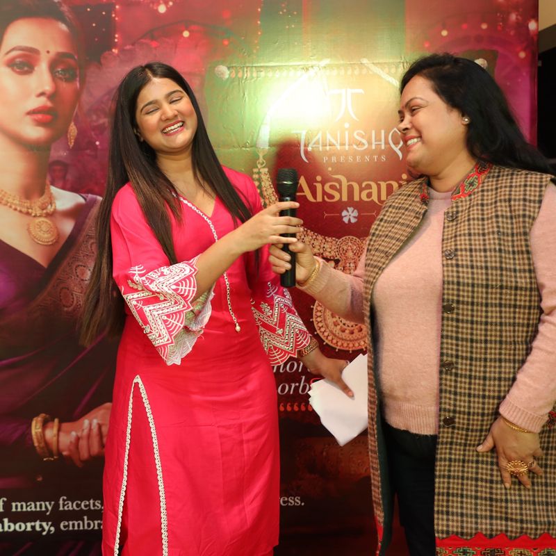 Pink Mirror Work Kurti Set 💕