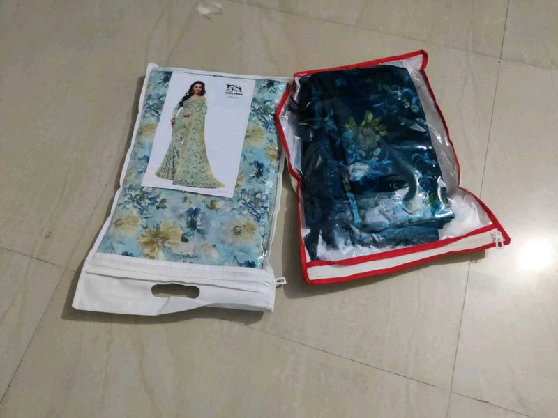 Floral Print Sarees (Set of 2)