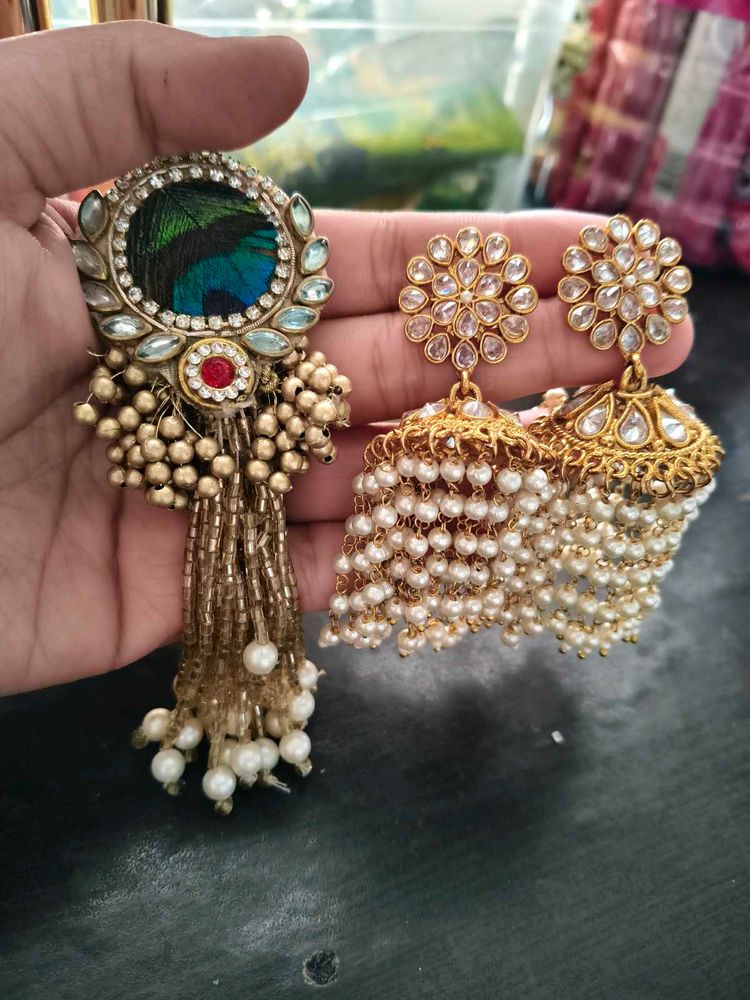 Earings and broach combo