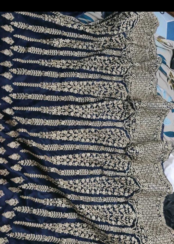 Blue Leghga Semi Stitched