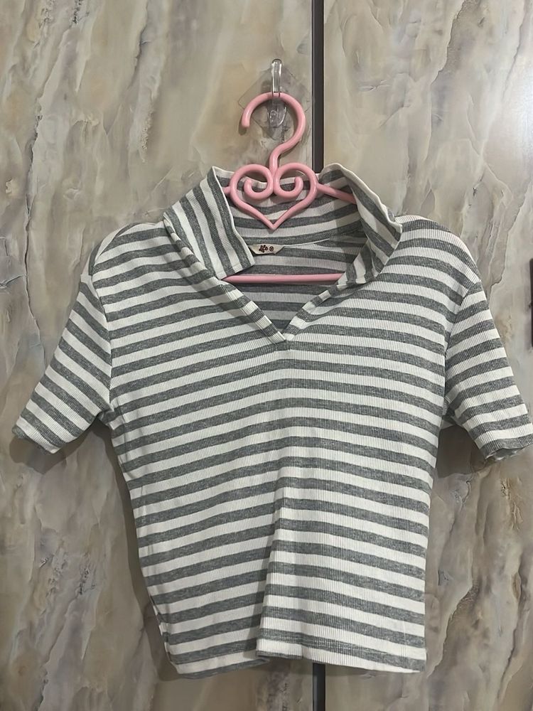 Striped Crop Top