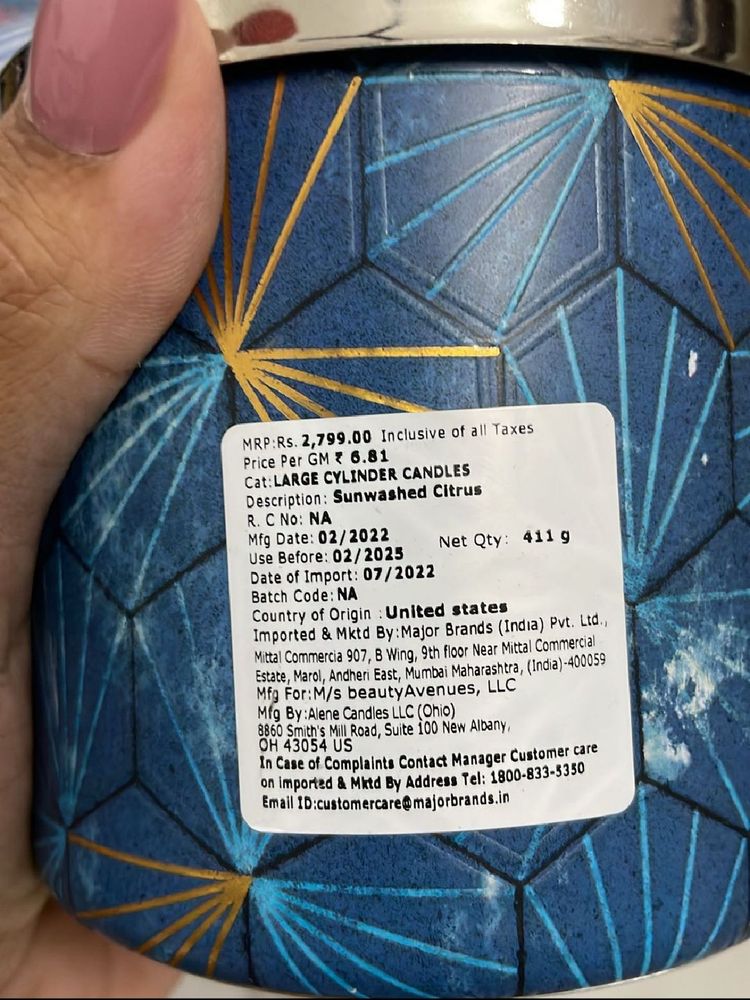 Sun washed Citrus Candle combo set