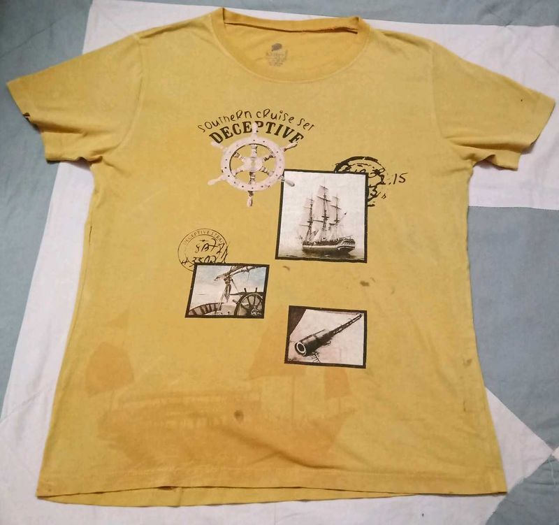 Printed Yellow T-Shirt
