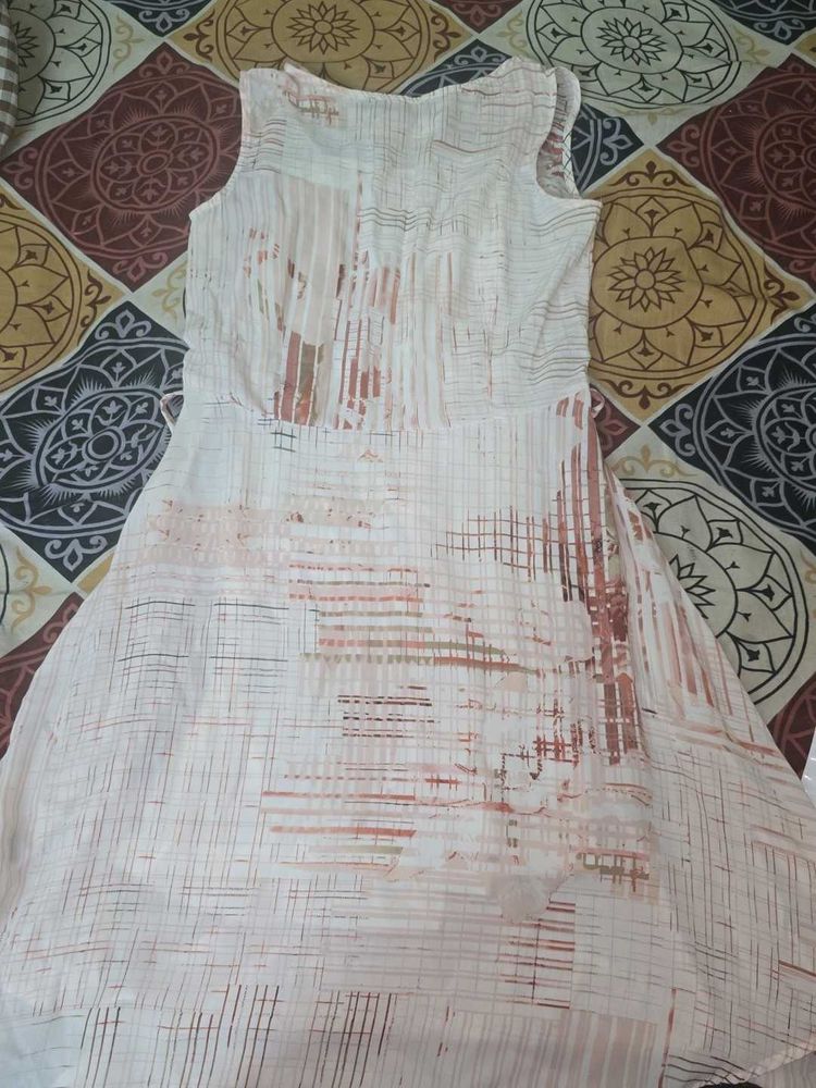 Abstract Print Sleeveless Dress
