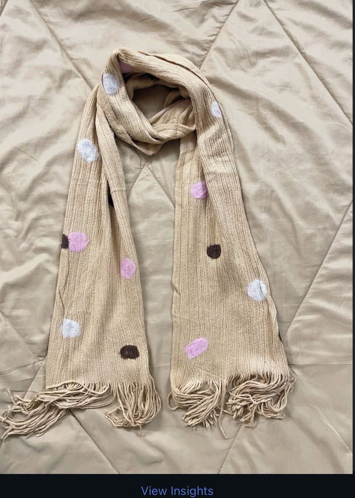 Tan Polka Dot Scarf 💕 FREE SHIPPING ‼️