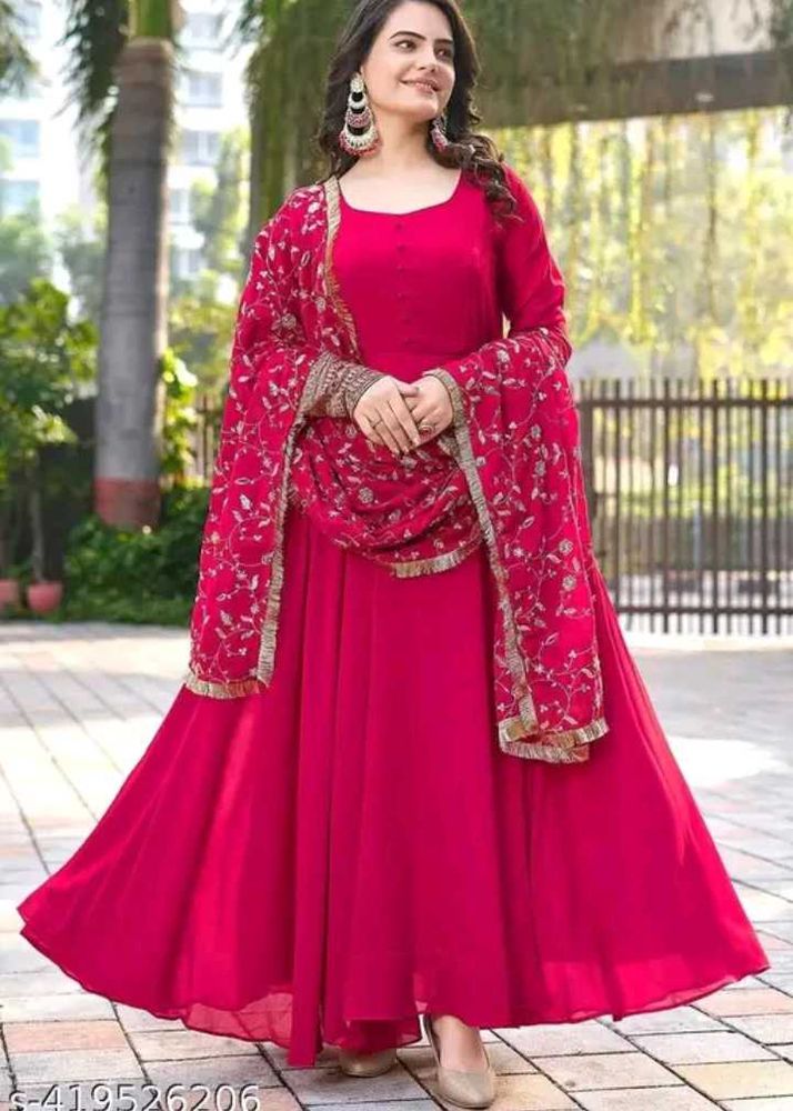 Elegant Pink Anarkali Suit Set