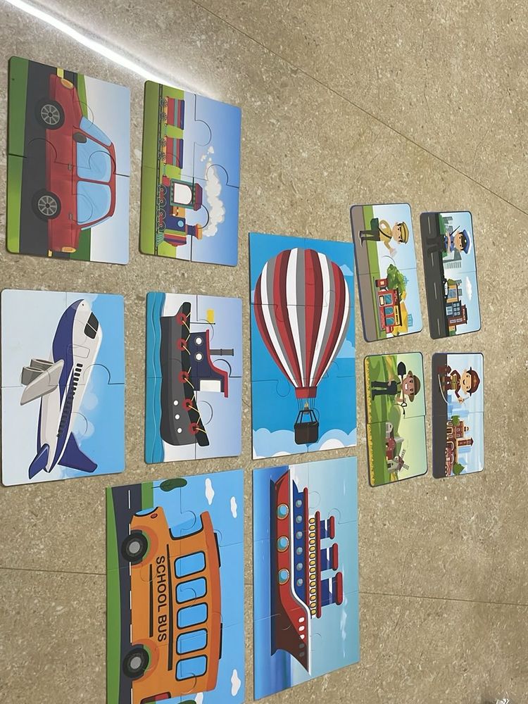 Kids&#39; Transportation Puzzle Set