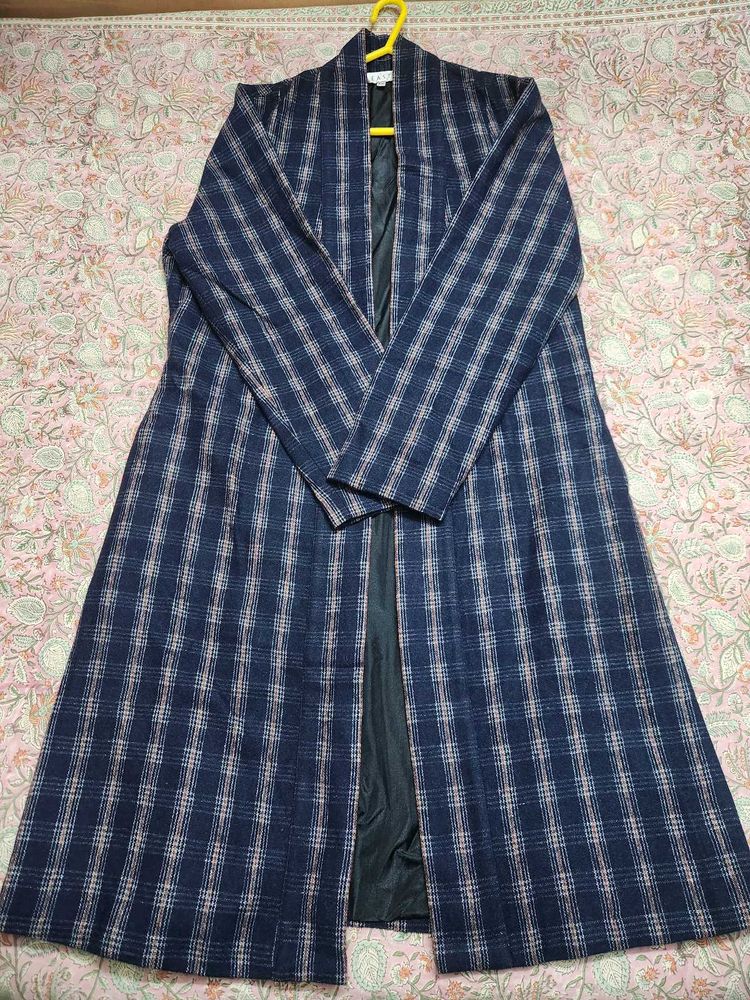 Plaid Trench Coat