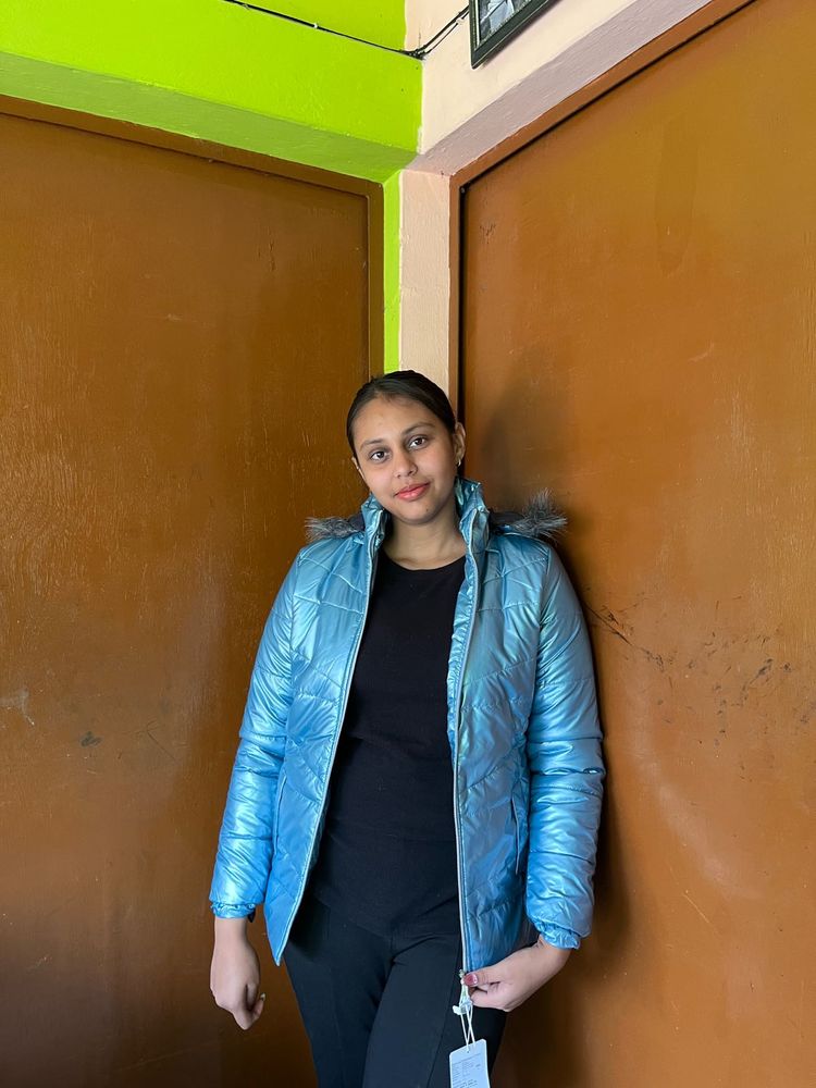 Stylish Blue Puffer Jacket