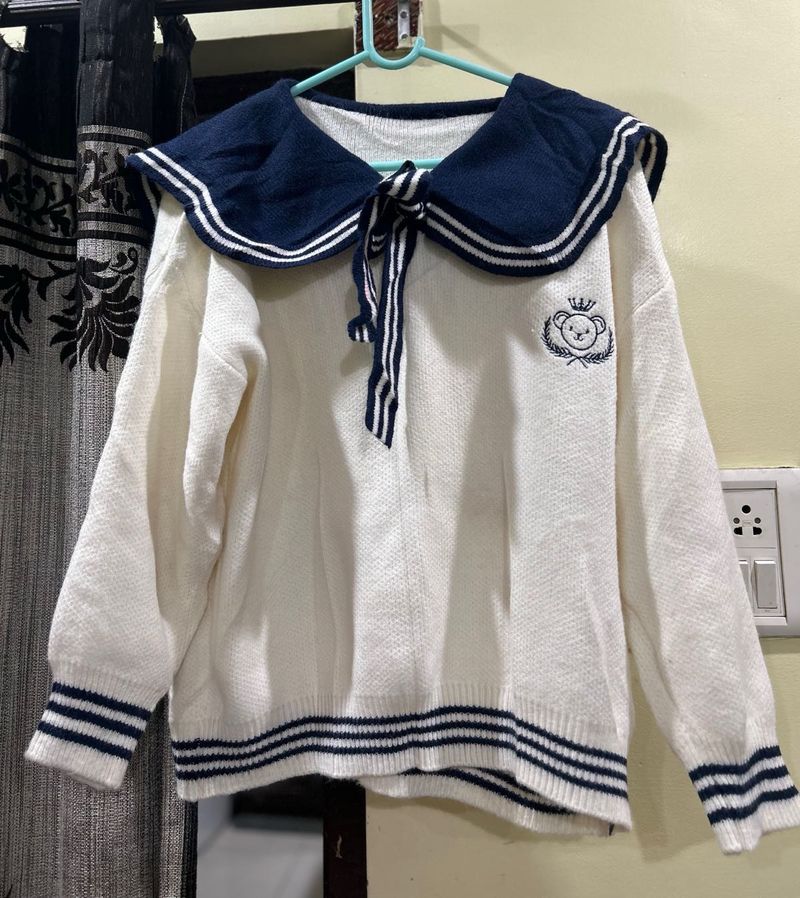 Sailor Collar Knit Sweater