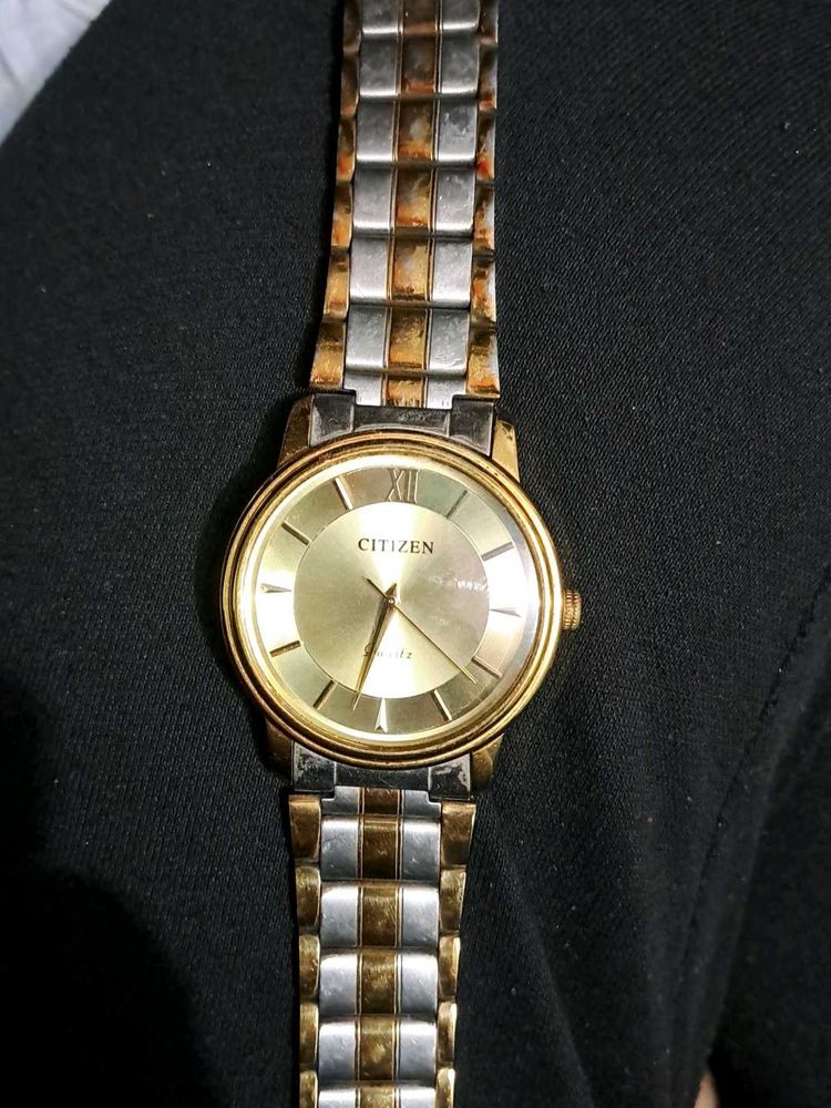 Mans Citizen Golden Chain Watch