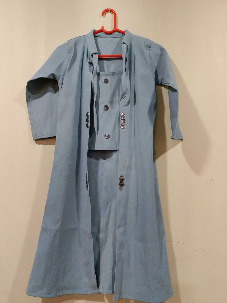 Blue Two Piece Dress Outfit