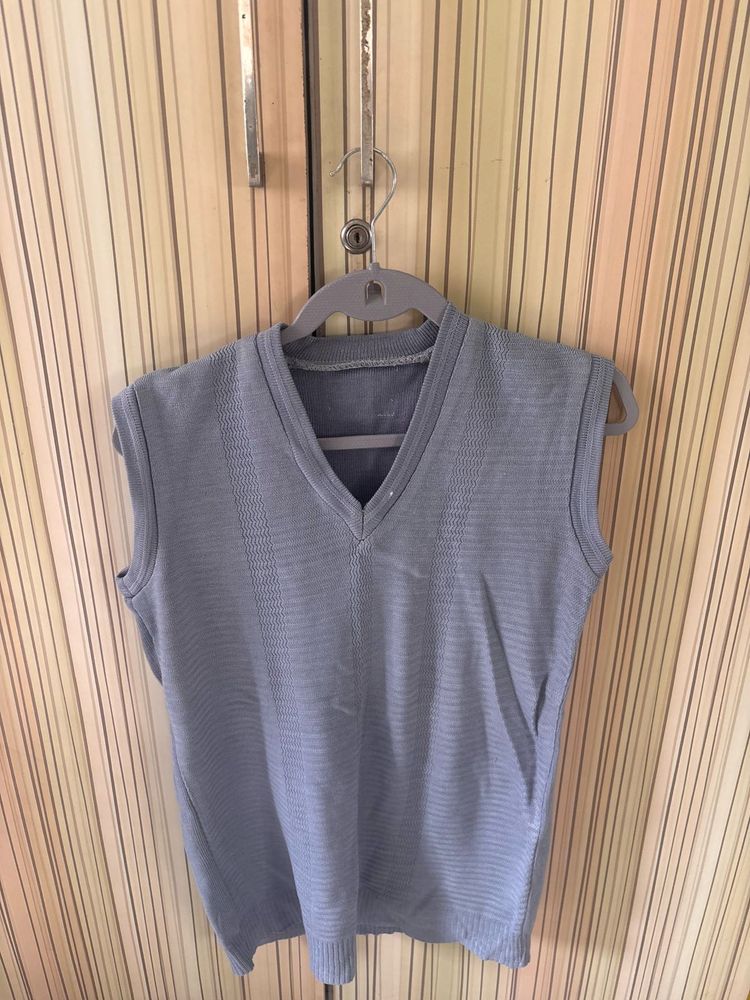 Sleeveless V-Neck Knit Top