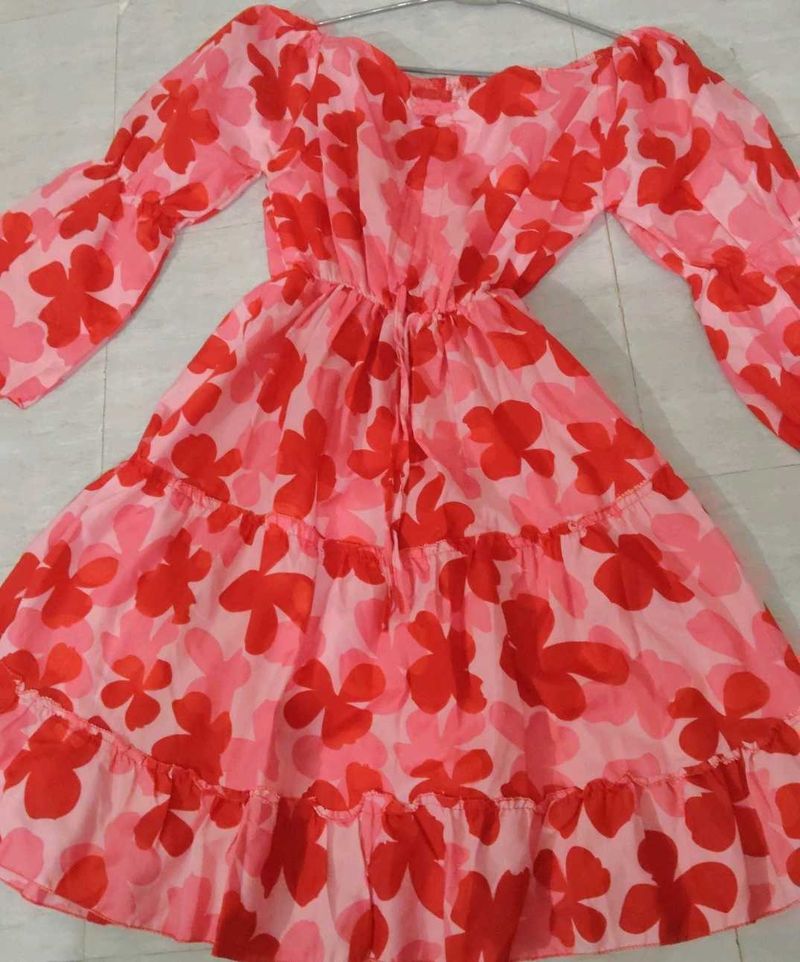 Floral Tiered Mini Dress