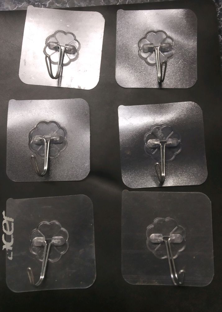 6 PCs Small Sticky Wall Hook