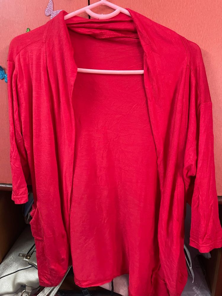 Red shrug XL