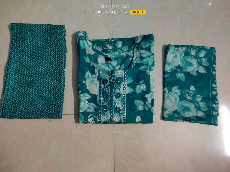 Rayon Cotton Kurti Set