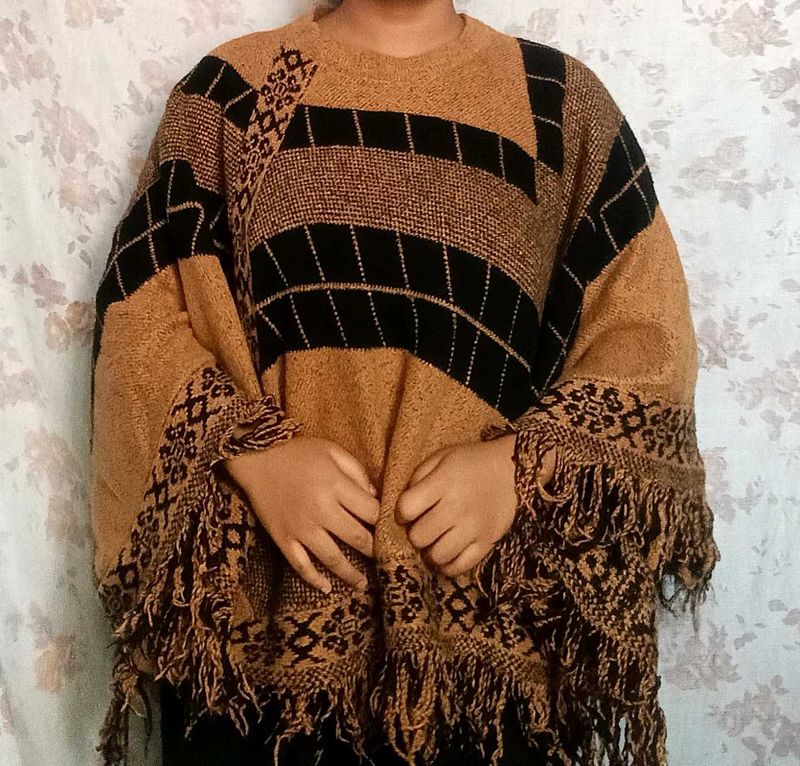 Boho Fringe Poncho