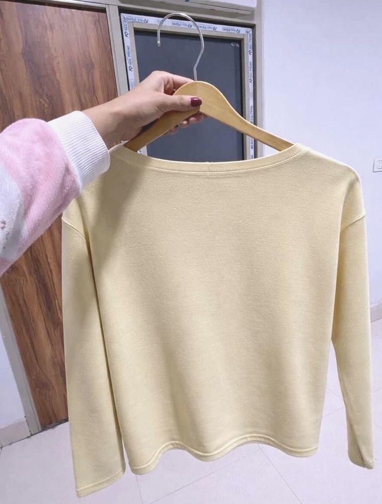 Cute Yellow Long Sleeve Top