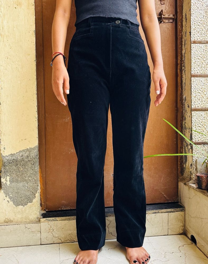 Black Velvet Pant