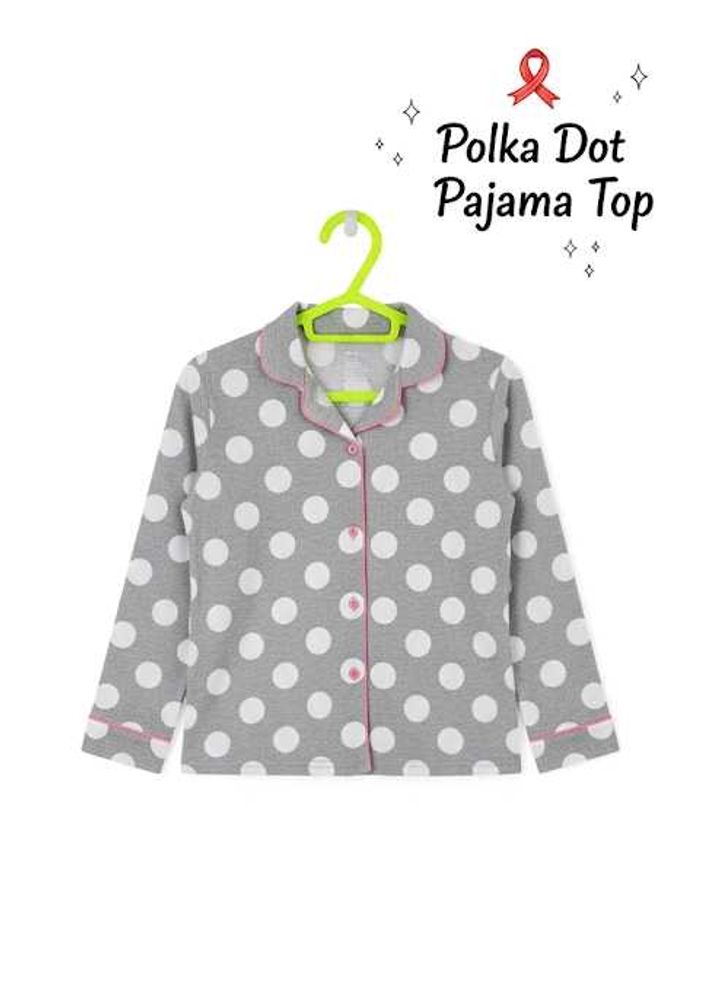 Polka Dot Grey pajama top 🩶