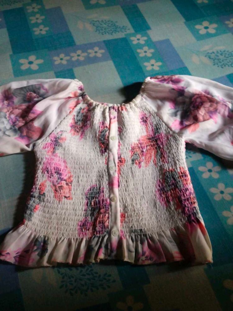Floral Smocked Top