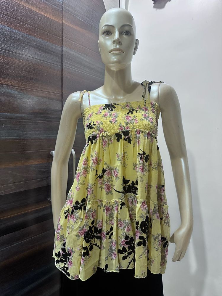 Floral Yellow Top