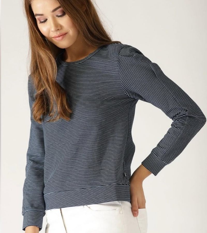 UCB Striped Long Sleeve Sweatshirt