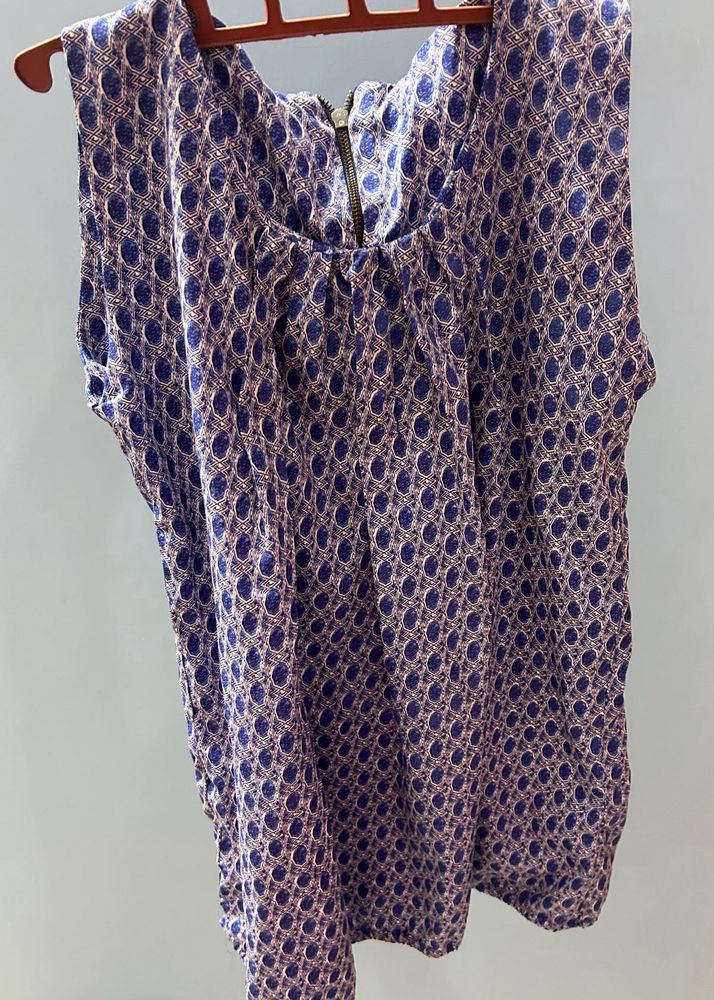 Patterned Sleeveless Top